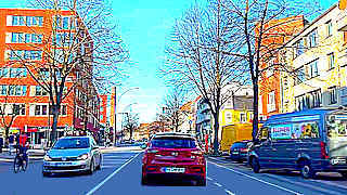Driving in Hamburg, Germany – Fuhlsbüttler Street