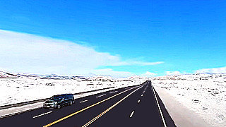 Snow in St. George, Utah, US – View from the Road