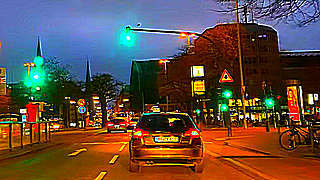 Driving in Hamburg, Germany – Wandsbek, Uhlenhorst