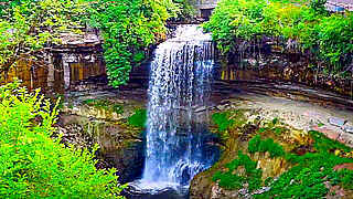Minnehaha Falls in Minneapolis, Minnesota, US