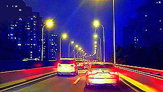 Night Driving in Shanghai