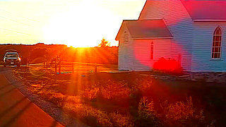 Sunset Shining Down on the Church – Ontario, Canada
