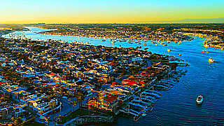 Beautiful Harbor from Above – Newport Beach, CA, US