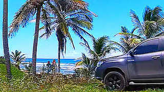 Driving along East Coast of Barbados