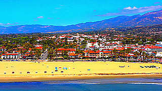 East Beach, Santa Barbara, California – Aerial View