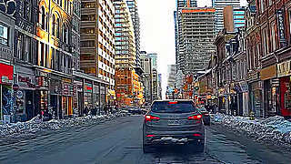 Driving in Toronto, Canada – Bay Street