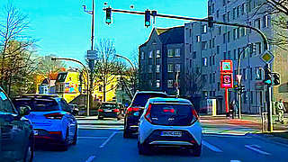 Driving in Hamburg from Eidelstedt to Sankt Pauli