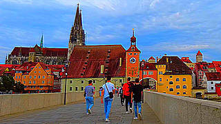 Walk in Regensburg, Germany – Stone Bridge & Old Town