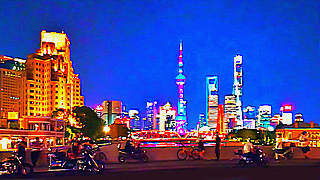 Walk in Shanghai – Zhapu Road Bridge at Night