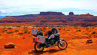 White Rim Trail Motorcycle Ride in Utah, US