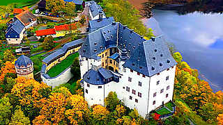 Aerial View of Burgk Castle – Burgk, Germany
