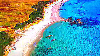 Aerial View of Sant’Elmo Beach – Castiadas, Sardinia, Italy