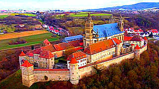 Aerial View of Comburg Monastery – Schwäbisch Hall, Germany