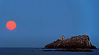 Moonrise over the Islet – Isola del Coltellazzo, Sardinia, Italy