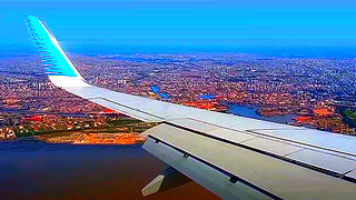 Flight over Buenos Aires and Landing at the Airport
