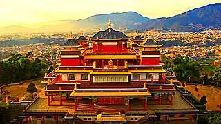 Scenic Views of the Himalayan Mountains and Monasteries