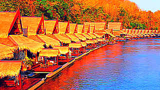 The FloatHouse River Kwai Resort in Kanchanaburi, Thailand