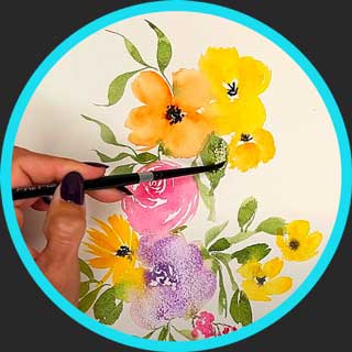 10 Minute Watercolor Floral for Beginners