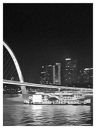 Night Walk from Haixingang Grand Bridge in Guangzhou